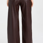 The Mia Vegan Leather Trouser 32" Coffee Bean