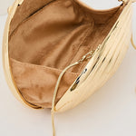 Bridget Metal Oyster Shell Clutch Gold