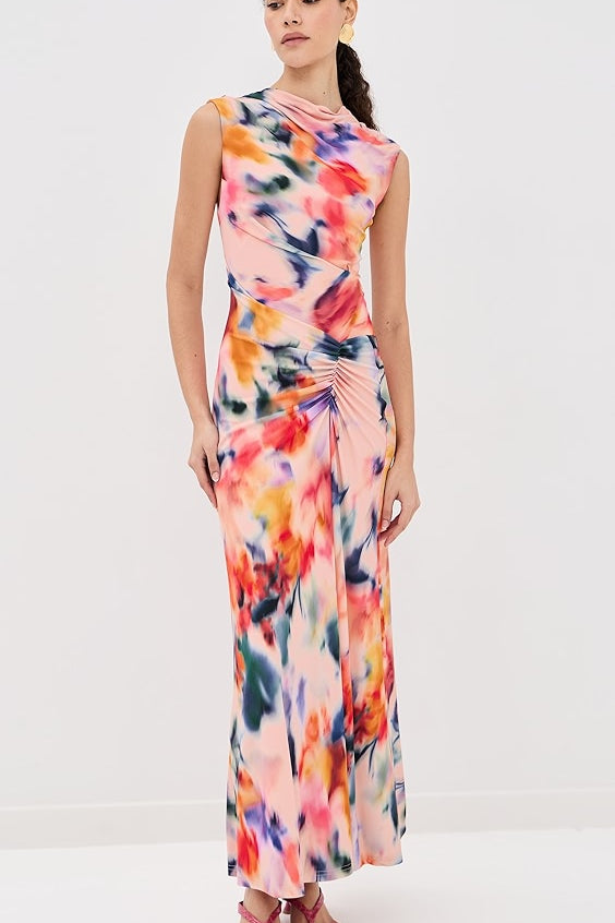 Acacia S/L Midi Dress Daisy Multi