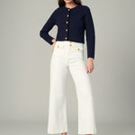 The Talia Cardigan Jacket Blue Black