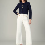 The Talia Cardigan Jacket Blue Black