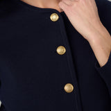 The Talia Cardigan Jacket Blue Black