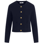 The Talia Cardigan Jacket Blue Black