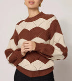 Kori Sweater Ivory/Terracotta