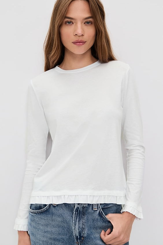 The Romeo Long Sleeve Heather Grey/White