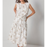 Poplin Yoke Skirt Fern Print