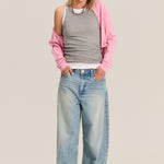 Angelica Button Up Sweater Rose