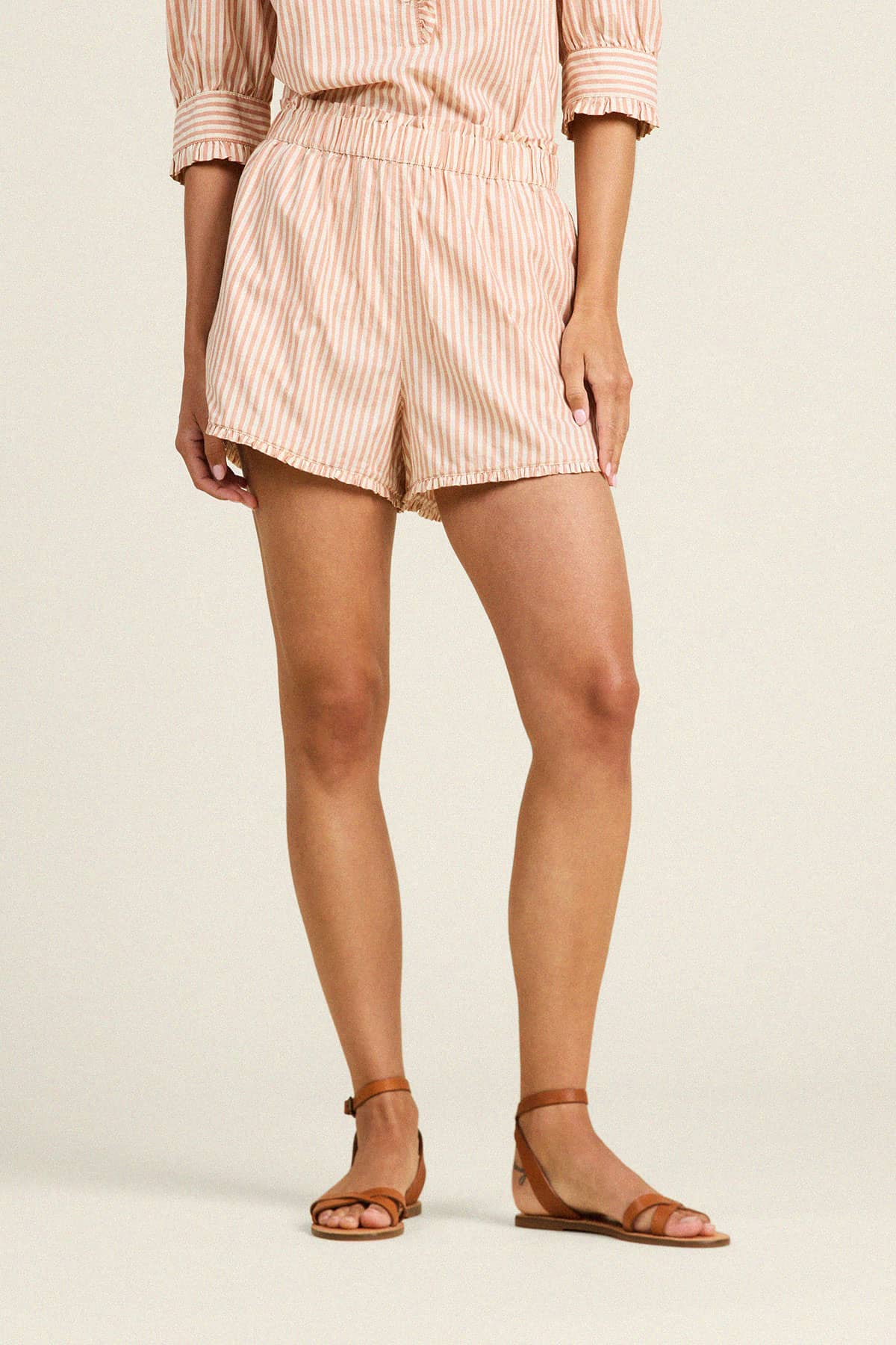 Lucille Short Maple Stripe