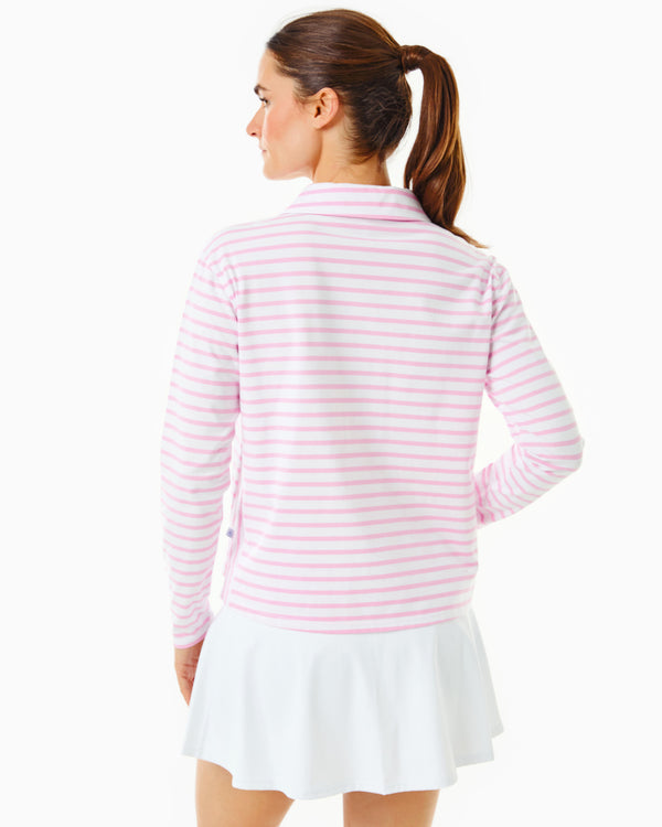 Cotton Mix Midweight Mulberry Long Sleeve White/ Bubblegum