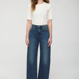 KYRA ANKLE HIGH RISE BOWED WIDE ANKLE