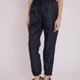 Patty Black Straight Drawstring Pants