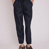 Patty Black Straight Drawstring Pants