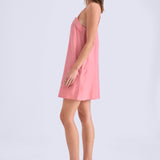 MISA SILK BLEND MINI DRESS