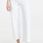 Penny High Rise Wide Leg Crop Jeans Blizzard White