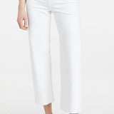 Penny High Rise Wide Leg Crop Jeans Blizzard White