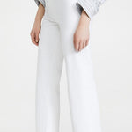 Penny High Rise Wide Leg Crop Jeans Blizzard White