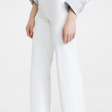 Penny High Rise Wide Leg Crop Jeans Blizzard White