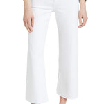 Penny High Rise Wide Leg Crop Jeans Blizzard White