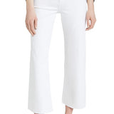 Penny High Rise Wide Leg Crop Jeans Blizzard White