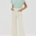 Trina Muscle Tee Vert Stripe