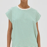 Trina Muscle Tee Vert Stripe