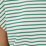 Trina Muscle Tee Vert Stripe