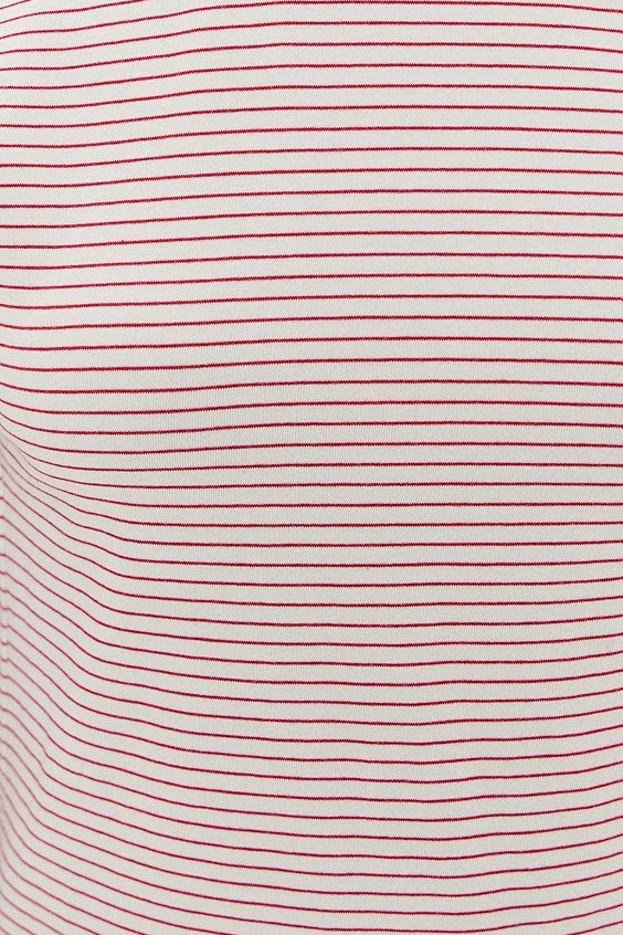 Olivia White Ruby Stripe Cap Sleeve Tee
