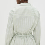 Amelie Romper Pistachio Stripe