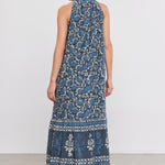 Velvet Ghita Silk Print Dress Blue