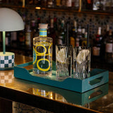 Lacquered Tray Turquoise/Green