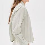 Ramy Cropped Button Up Leon Stripe