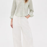 Ramy Cropped Button Up Leon Stripe