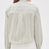 Ramy Cropped Button Up Leon Stripe