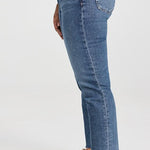 70s High Rise Comfort Stretch Stove Pipe Jeans Mid 70's