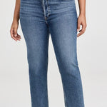 70s High Rise Comfort Stretch Stove Pipe Jeans Mid 70's