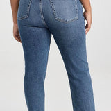 70s High Rise Comfort Stretch Stove Pipe Jeans Mid 70's