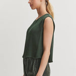 Bonny Sleeveless Satin Top Marsh