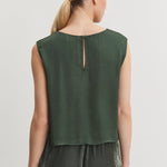 Bonny Sleeveless Satin Top Marsh