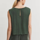 Bonny Sleeveless Satin Top Marsh