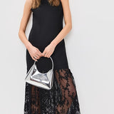 Marja Embroidery Mesh Combo Tank Dress Black