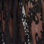 Marja Embroidery Mesh Combo Tank Dress Black