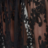 Marja Embroidery Mesh Combo Tank Dress Black