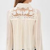 Daphne Lace Long Sleeve Top Cream