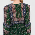 Melba Print Long Sleeve Top Green