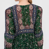 Melba Print Long Sleeve Top Green