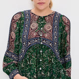 Melba Print Long Sleeve Top Green