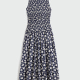 Siempre Tank Maxi Navy Floral Stamp