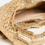 Metallic Raffia Lopsy Bag
