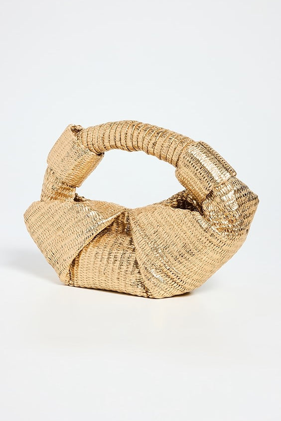 Metallic Raffia Lopsy Bag