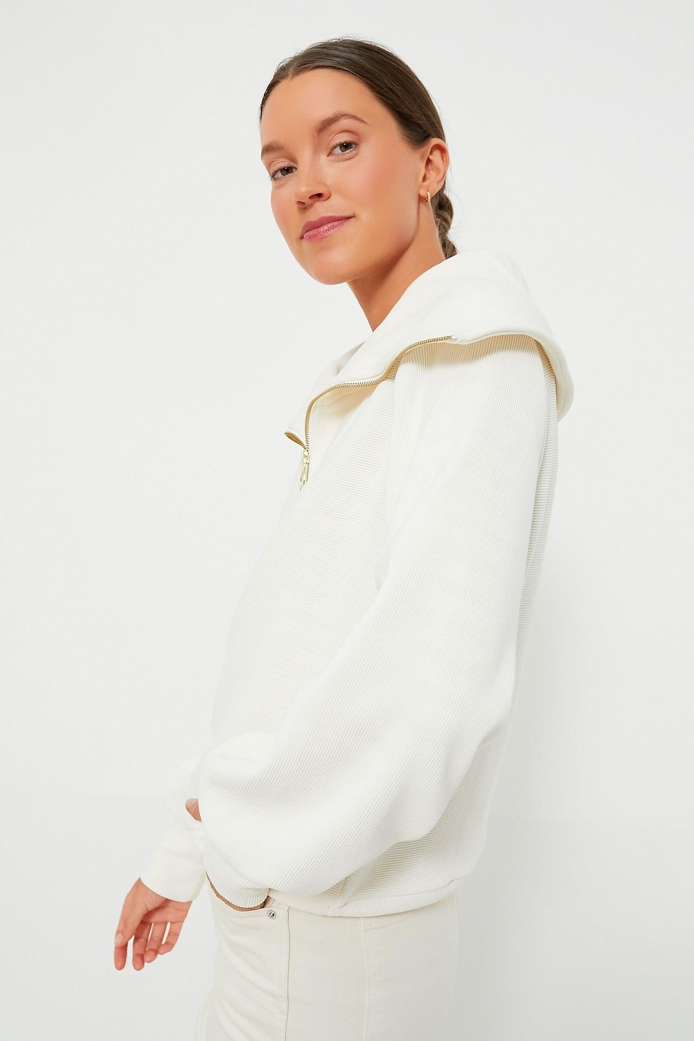 Vine Half Zip Ivory – KEEP Boutique - Main Image